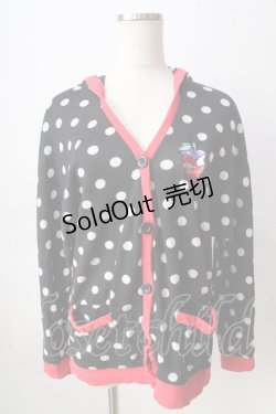 画像1: LISTEN FLAVOR / 毒りんごモチーフフード付きカーディガン  黒 Y-25-09-05-054-PU-TO-SZ-ZY