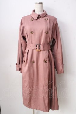 画像1: axes femme / 2wayトレンチコート  ピンク Y-25-09-05-056-AX-OP-SZ-ZY