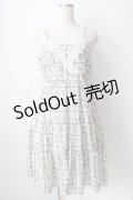 axes femme / 香水瓶柄キャミワンピース  白 Y-25-09-05-059-AX-OP-SZ-ZY
