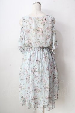 画像2: axes femme / 花柄肩あきワンピース  サックス Y-25-09-05-061-AX-OP-SZ-ZT101