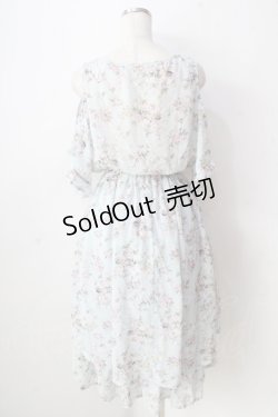 画像2: 【SALE】axes femme / 花柄肩あきワンピース  サックス Y-25-09-05-061-AX-OP-SZ-ZT101