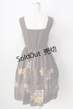 画像2: axes femme / 楽譜×鳥かご柄ワンピース  ブラウン Y-25-09-05-062-AX-OP-SZ-ZY