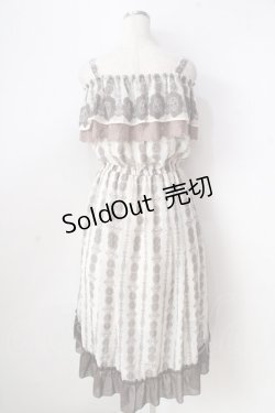 画像2: axes femme / オフショルプリントワンピース  生成り Y-25-09-05-066-AX-OP-SZ-ZY