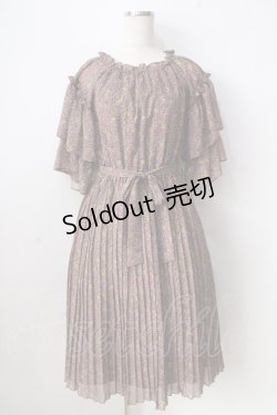 画像1: 【SALE】axes femme / 小花柄ロングワンピース  ブラウン Y-25-09-05-067-AX-OP-SZ-ZT198