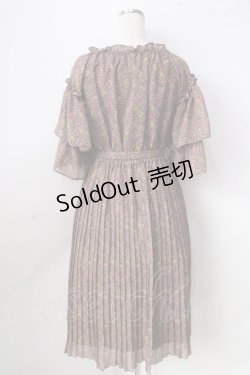 画像2: 【SALE】axes femme / 小花柄ロングワンピース  ブラウン Y-25-09-05-067-AX-OP-SZ-ZT198