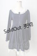 axes femme POETIQUE / ドットフリルカットワンピース  紺 Y-25-09-05-068-AX-OP-SZ-ZY