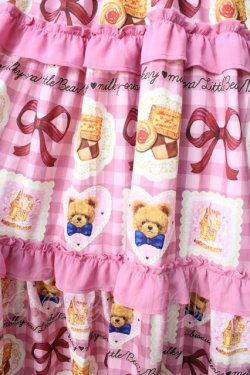 画像4: axes femme kawaii / ベアズベーカリー柄ロングワンピース  ピンク Y-25-09-05-078-AX-OP-SZ-ZH