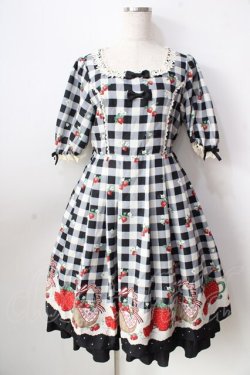 画像1: axes femme kawaii / ベリーズピクニックワンピース  黒 Y-25-09-05-079-AX-OP-SZ-ZT303