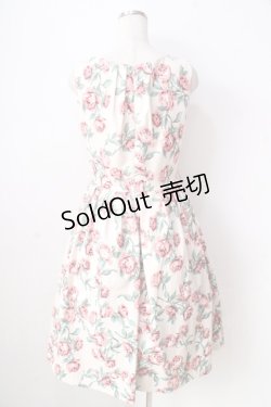 画像2: an another angelus / フラワープリントマルバックルベルトノースリーブワンピース  生成り Y-25-09-05-084-CA-OP-SZ-ZY