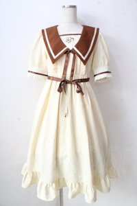 DearMyLove / ポムポムプリン学園ワンピース  クリーム Y-25-09-05-087-EL-OP-SZ-ZT084
