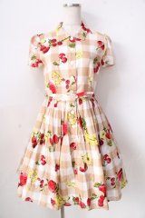 MILK / フルーチェワンピース  ベージュ Y-25-09-05-092-ML-OP-SZ-ZT181