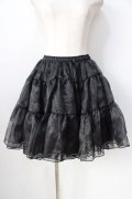 axes femme kawaii / ボリュームオーガンジーパニエ  黒 Y-25-09-05-094-AX-SK-SZ-ZY