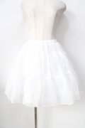 axes femme kawaii / ボリュームオーガンジーパニエ  白 Y-25-09-05-095-AX-SK-SZ-ZY
