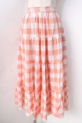 axes femme / ティアードボリューミースカート  オレンジ Y-25-09-05-097-AX-SK-SZ-ZT197