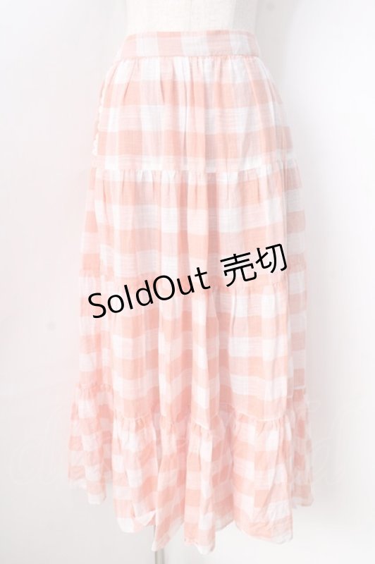 画像1: 【SALE】axes femme / ティアードボリューミースカート  オレンジ Y-25-09-05-097-AX-SK-SZ-ZT197 (1)