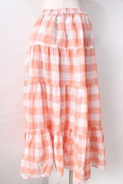 画像2: axes femme / ティアードボリューミースカート  オレンジ Y-25-09-05-097-AX-SK-SZ-ZT197