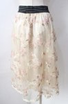 画像2: 【SALE】axes femme / カラー刺繍レーススカート  生成り Y-25-09-05-103-AX-SK-SZ-ZT160 (2)