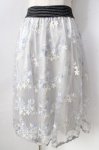 画像1: 【SALE】axes femme / カラー刺繍レーススカート  グレー Y-25-09-05-105-AX-SK-SZ-ZT160 (1)