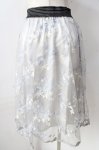 画像2: 【SALE】axes femme / カラー刺繍レーススカート  グレー Y-25-09-05-105-AX-SK-SZ-ZT160 (2)
