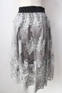 画像2: axes femme / コードレーススカート  グレー Y-25-09-05-106-AX-SK-SZ-ZT162