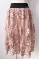 画像1: 【SALE】axes femme / コードレーススカート  ピンク Y-25-09-05-107-AX-SK-SZ-ZT160 (1)