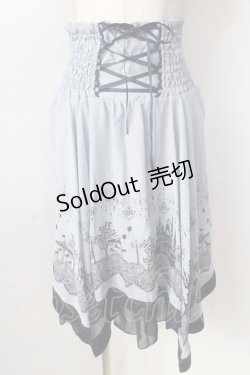 画像1: axes femme POETIQUE / 遊園地柄2WAYスカート  サックス Y-25-09-05-109-AX-SK-SZ-ZY