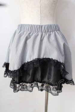 画像2: ACDC RAG / Wクロススカート  ブラック×ホワイト Y-25-09-05-112-PU-SK-SZ-ZY