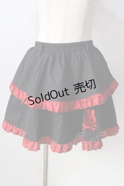 画像1: ACDC RAG / PUNKYバニースカート  ブラック×レッド Y-25-09-05-114-PU-SK-SZ-ZY