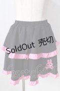 ACDC RAG / PUNKYバニースカート  ブラック×ピンク Y-25-09-05-115-PU-SK-SZ-ZY