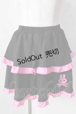 画像1: ACDC RAG / PUNKYバニースカート  ブラック×ピンク Y-25-09-05-115-PU-SK-SZ-ZY