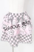 ACDC　RAG / Gloomy x Sophie Powers Cake スカート  ブラック×ピンク Y-25-09-05-116-PU-SK-SZ-ZY
