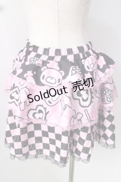 画像2: ACDC　RAG / Gloomy x Sophie Powers Cake スカート  ブラック×ピンク Y-25-09-05-116-PU-SK-SZ-ZY