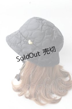 画像2: MILK / ハートキルトHAT  黒 Y-25-09-05-012-ML-AC-SZ-ZY