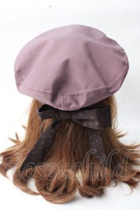 axes femme POETIQUE / バックリボンベレー帽  ピンク Y-25-09-05-013-AX-AC-SZ-ZT-K016