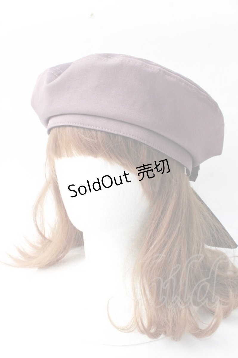 画像2: 【SALE】axes femme POETIQUE / バックリボンベレー帽  ピンク Y-25-09-05-013-AX-AC-SZ-ZTK016 (2)