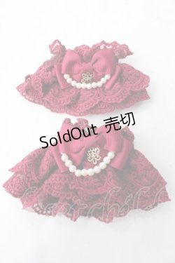 画像1: axes femme kawaii / レーシーお袖留め  ワイン Y-25-09-05-003-AX-ZA-HR-ZY