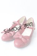axes femme kawaii / ローヒールリボンパンプス M ワイン Y-25-09-05-016-AX-SH-SZ-ZY