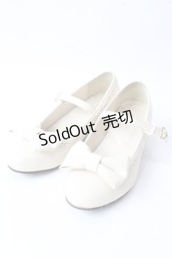 画像1: axes femme kawaii / ローヒールリボンパンプス M 生成り Y-25-09-05-017-AX-SH-SZ-ZY