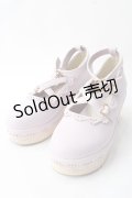 axes femme kawaii / スカラップ木底シューズ M ピンク Y-25-09-05-019-AX-SH-SZ-ZY