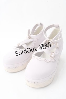 画像1: axes femme kawaii / スカラップ木底シューズ M ピンク Y-25-09-05-019-AX-SH-SZ-ZY