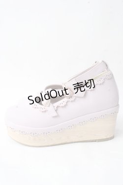 画像2: axes femme kawaii / スカラップ木底シューズ M ピンク Y-25-09-05-019-AX-SH-SZ-ZY