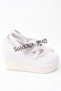 画像4: axes femme kawaii / スカラップ木底シューズ M ピンク Y-25-09-05-019-AX-SH-SZ-ZY
