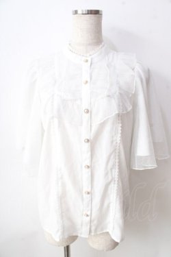 画像1: axes femme kawaii / チュールフリルブラウス  白 Y-25-09-05-025-AX-BL-SZ-ZT303