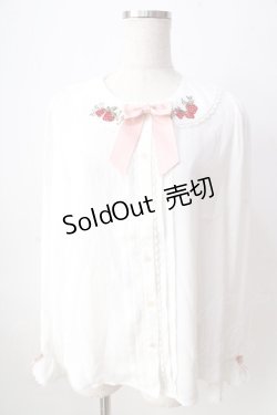 画像1: axes femme kawaii / ベリーズピクニックブラウス  白 Y-25-09-05-027-AX-BL-SZ-ZY