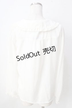 画像2: axes femme POETIQUE / 襟花刺繍ブラウス  生成り Y-25-09-05-029-AX-BL-SZ-ZY