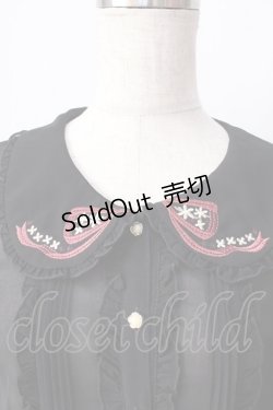 画像3: axes femme POETIQUE / 襟刺繍シアーブラウス  黒 Y-25-09-05-032-AX-BL-SZ-ZY