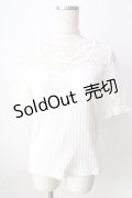 axes femme / チョーカー風ビスチェ切替プルオーバー  白 Y-25-09-05-034-AX-TO-SZ-ZT221
