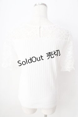 画像2: axes femme / チョーカー風ビスチェ切替プルオーバー  白 Y-25-09-05-034-AX-TO-SZ-ZT221