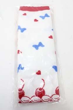 画像1: Angelic Pretty / Ice Cream Parlorオーバーニー  ブルー×レッド Y-25-09-07-007-AP-ZA-SZ-ZY