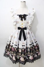 画像1: Angelic Pretty / Rose Tea Gardenジャンパースカート  黒 Y-25-09-07-033-AP-OP-SZ-ZY (1)